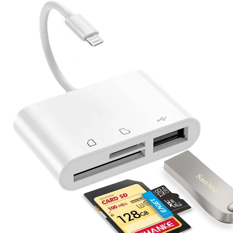 3-in-1 Lightning Hub (USB, Lightning & SD/TF)