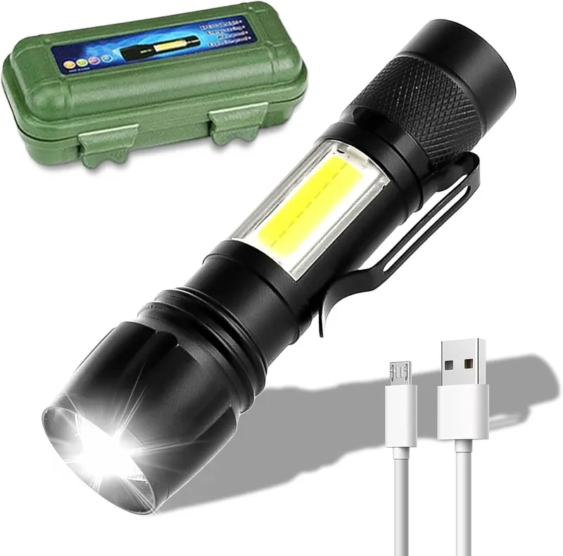 Ultra Bright Rechargeable LED Torch Flashlight 3W