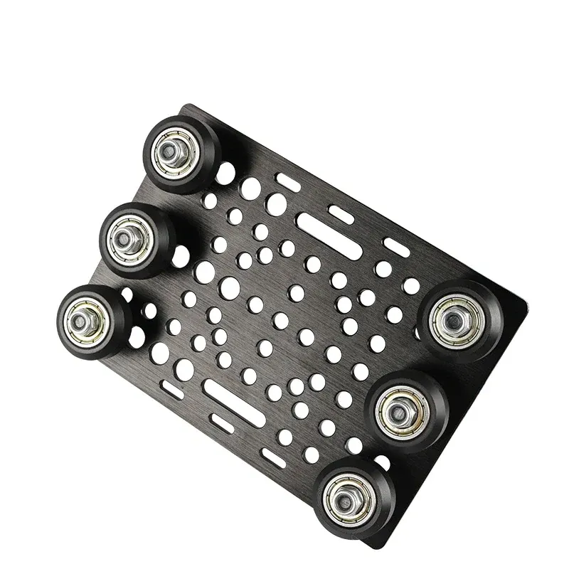 Assembled V-Slot Gantry Plate 88x127 mm with V-Groove Bearings