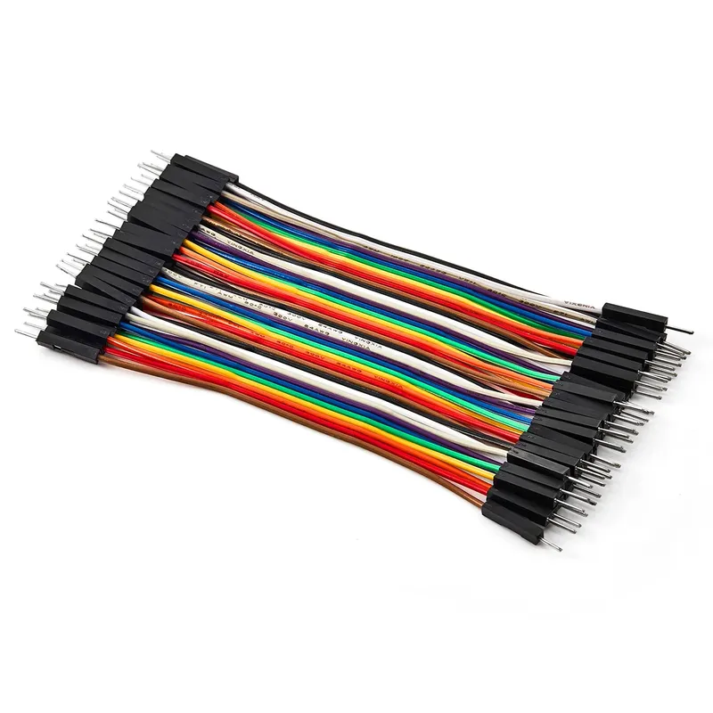 أسلاك توصيل Dupont ذكر إلى ذكر، شريط 40 سلكاً، 20 سم