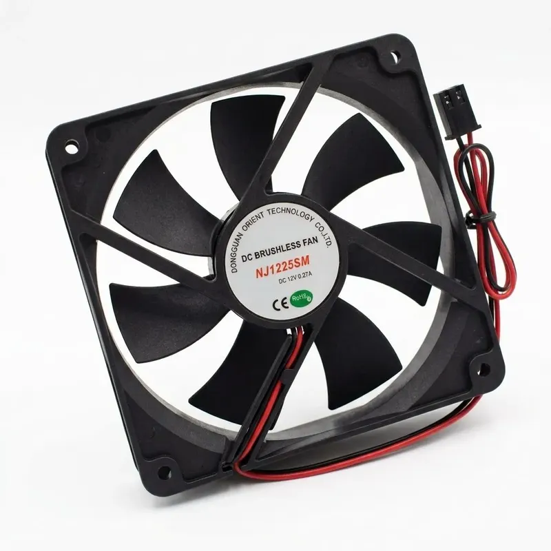 مروحة تبريد NJ1225SM بدون فرش بجهد 12 فولت وتيار 0.27 أمبير