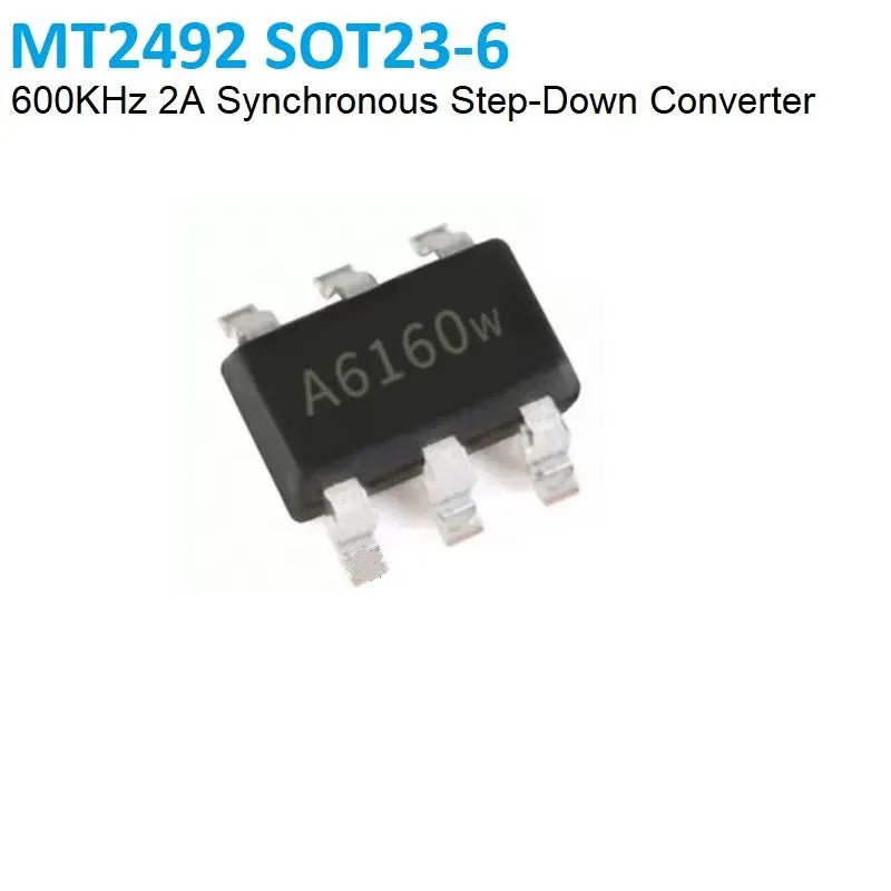 MT2492 2A 600kHz Adjustable Step-Down DC-DC Converter, SOT-23-6