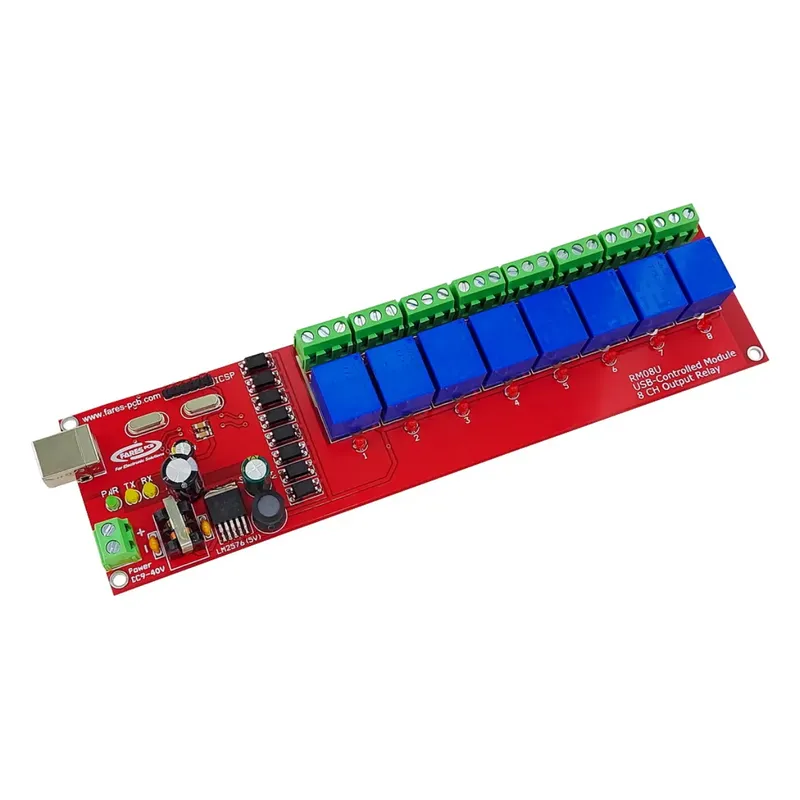 RM8U 8-Channel USB Controlled Relay Module with CH340
