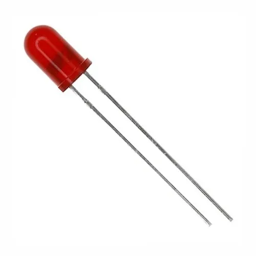 Red Round LED 5mm 625-645nm 90° Viewing Angle Transparent Lens