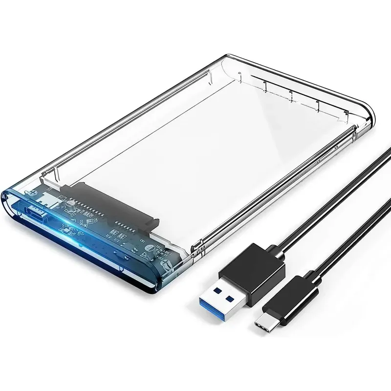 علبة تخزين خارجية بمنفذ USB 3.1 Type-C لأقراص SATA بحجم 2.5 بوصة