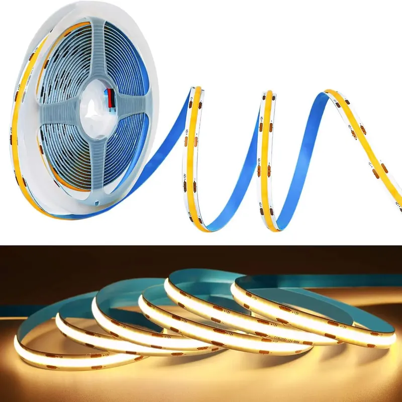 LED Strip Warm White COB320D 12V DC 8mm 5 Meter 320 LEDs