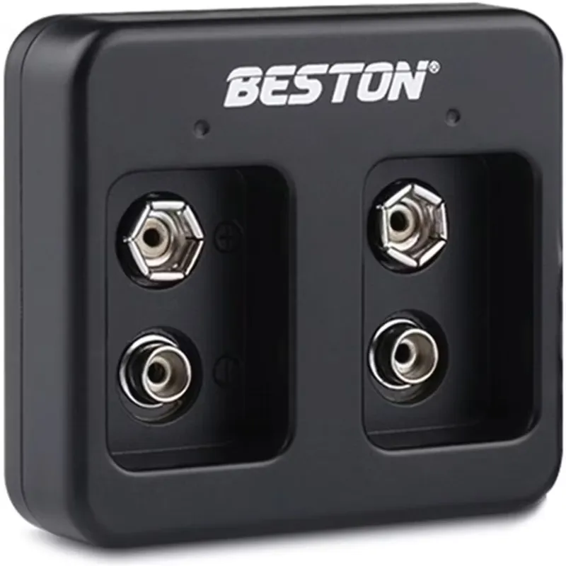 شاحن Beston M7005 مزدوج الفتحات لبطاريات الليثيوم 9 فولت عبر USB