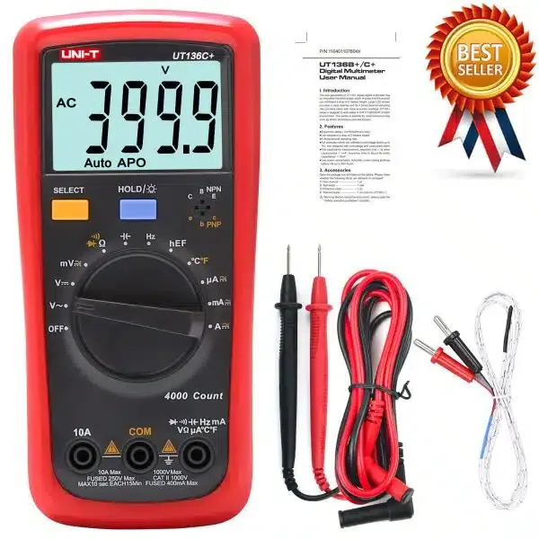 جهاز UT136C+ الرقمي متعدد القياسات ذاتي المدى من UNI-T
