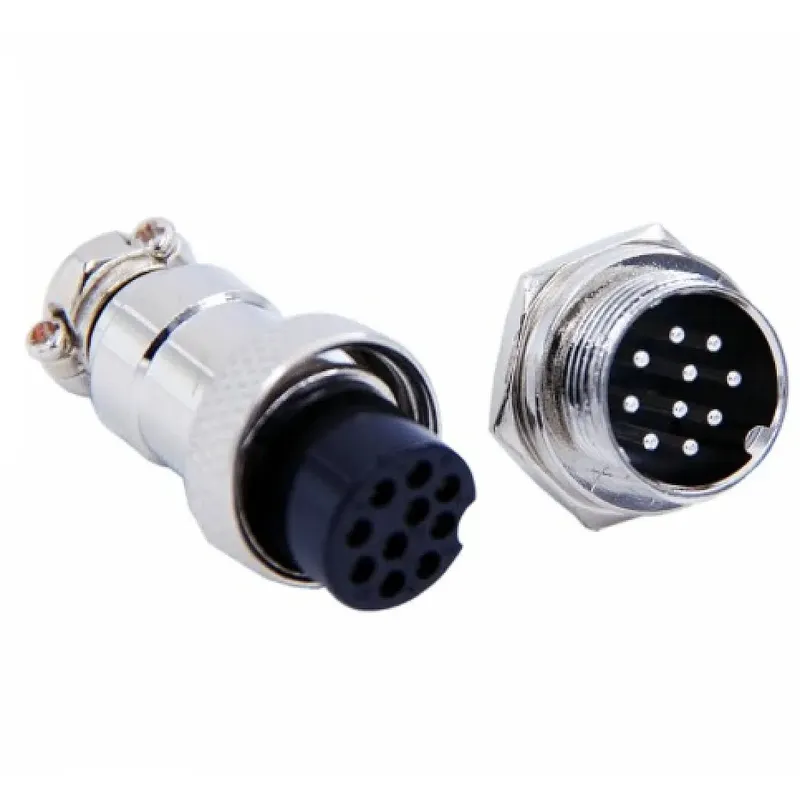 GX16-10 Pin Chassis Connector Male-Female