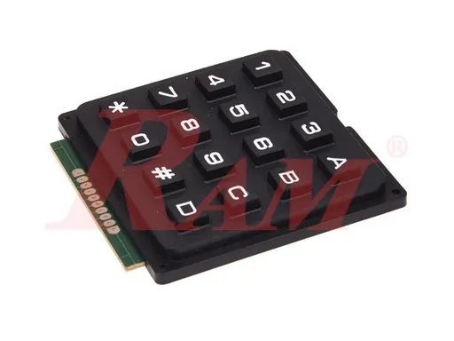 لوحة مفاتيح مصفوفة KP-300 بحجم 4x4 مثبتة على PCB (16 مفتاحاً)