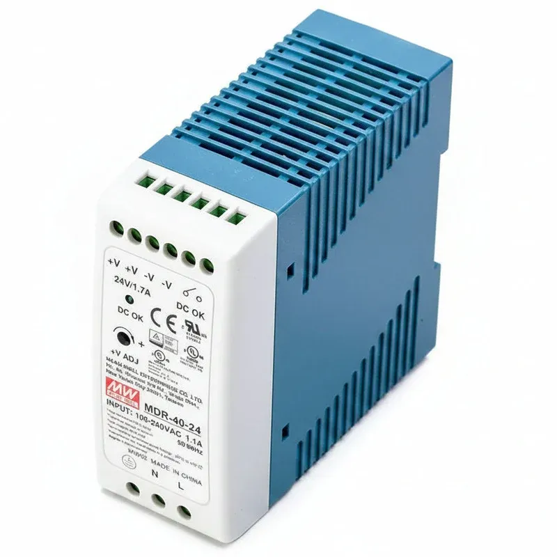 MEAN WELL MDR-40-24 AC/DC DIN Rail Power Supply 24V 1.7A 40.8W