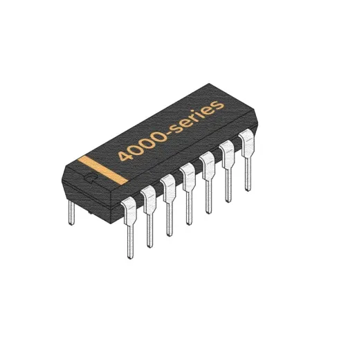 دائرة متكاملة CD4012 لبوابة NAND مزدوجة ذات 4 مدخلات علبة PDIP-14