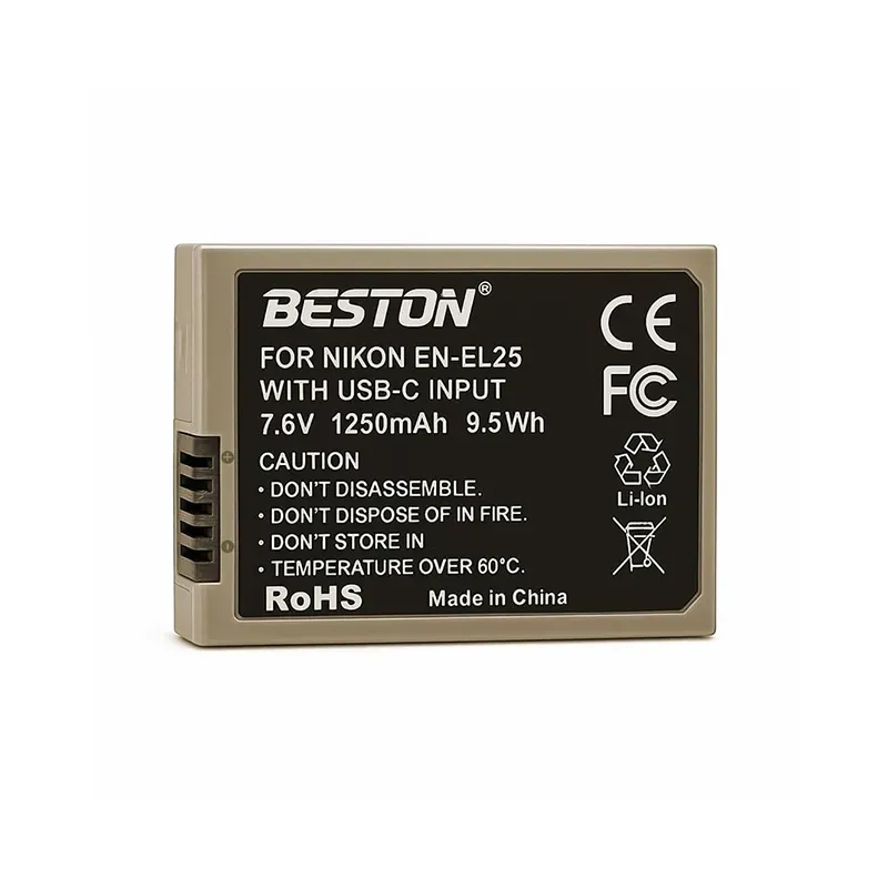 Beston EN-EL25C Nikon Camera Battery 7.6V 1250mAh with USB-C