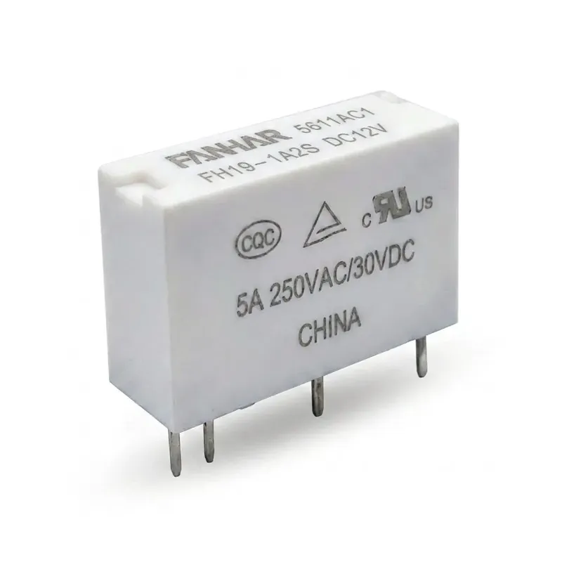 FANHAR FH19-1A2S-DC12V Power Relay 12V DC Coil 5A 4-Pin