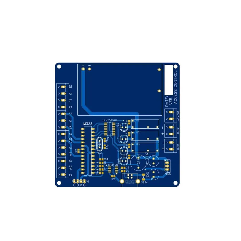 لوحة PCB لوحدة تحكم في الوصول بثلاثة مرحلات مع ATmega328