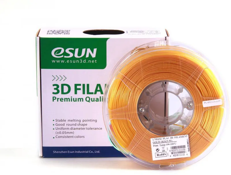 فيلامنت eSUN PLA Plus بقطر 1.75 مم – ذهبي (1 كجم)