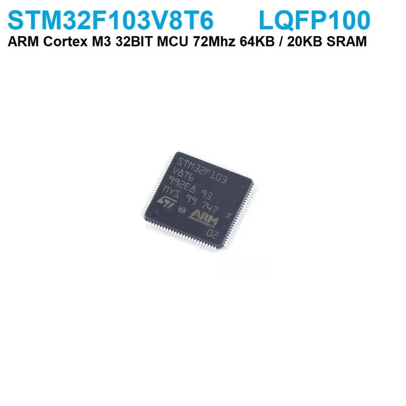 متحكم STM32F103V8T6 بمعالج ARM Cortex-M3 وذاكرة فلاش 64KB