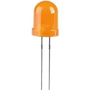 LED برتقالي 8 مم بتركيب THT (20 مللي أمبير)