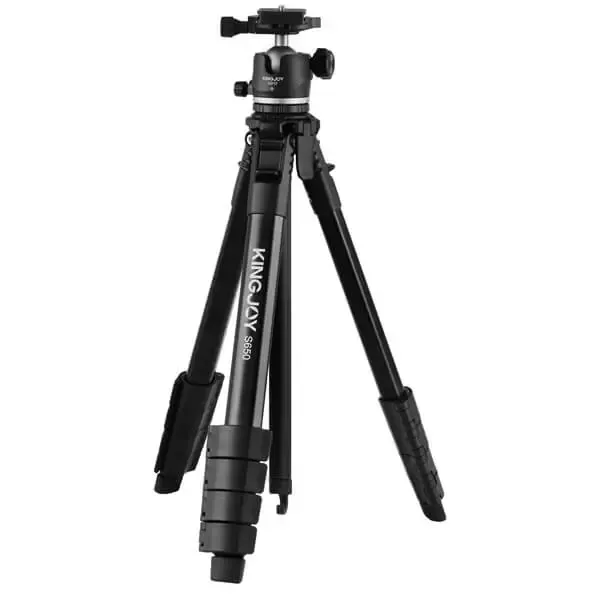 KINGJOY S650+GS10 5-Section Aluminum Tripod with 3D Pan-Tilt Head