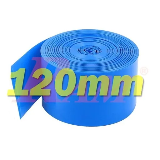 أنبوب انكماش PVC أزرق لبطاريات الليثيوم 120 مم - متر واحد