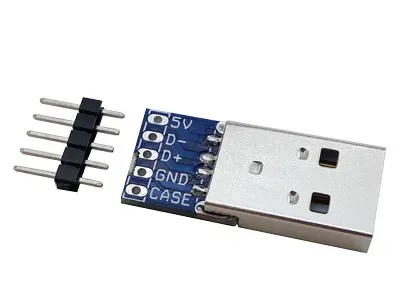محول USB Type-A ذكر إلى 5 أطراف توصيل بتباعد 2.54 مم