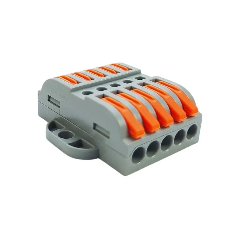 WAGO LT-223-5 Panel-Mount Wire Connector, 5 In 5 Out