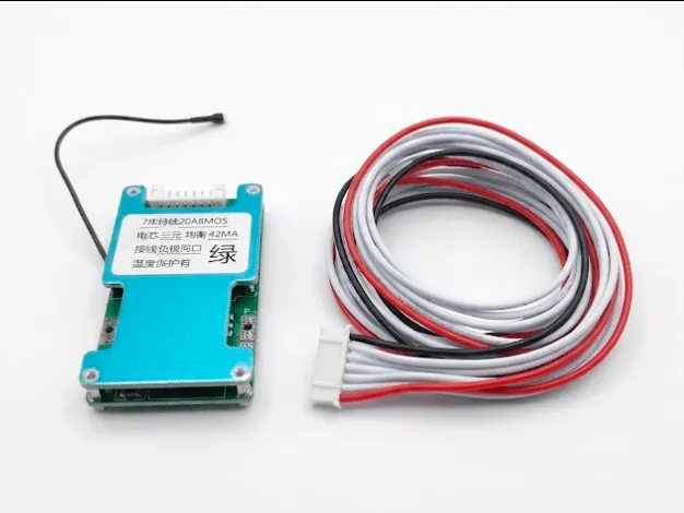 7S 20A 8MOS BMS Protection Board with Balance and Thermistor