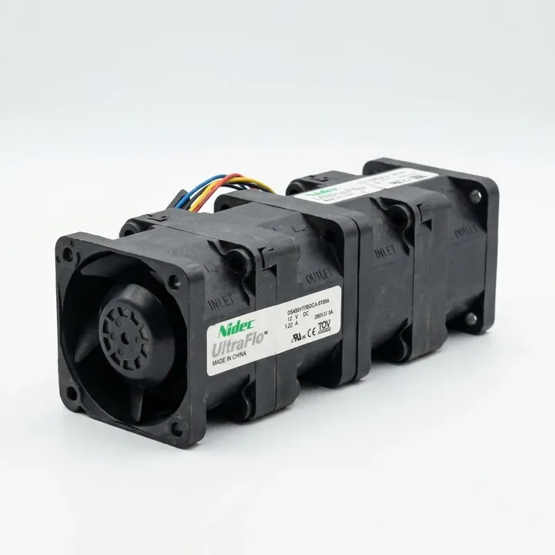 مروحة تبريد Nidec 2R40W12BGCA-07A04 مزدوجة Ultra Flow بجهد 12 فولت تيار مستمر 1.32 أمبير (مستعملة كالجديدة)