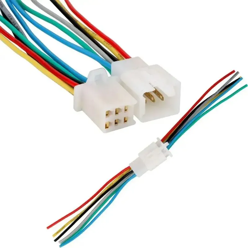 كابل توصيل ذكر إلى أنثى 6 أطراف 22AWG بخطوة 2.8 مم وطول 30 سم