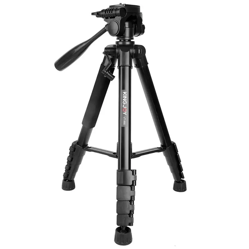 KINGJOY VT-990 Aluminum Video Tripod with Fluid Pan/Tilt Head
