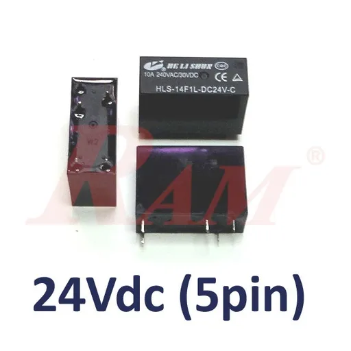 مرحل HELISHUN موديل HLS-14F1L-DC24V-C بجهد ملف 24 فولت وتيار 10 أمبير