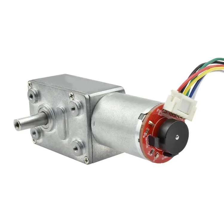 محرك DC بتروس GW370 بجهد 12 فولت مع Encoder وسرعة 150 RPM