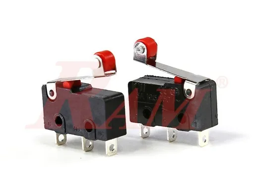 MS2 Micro Limit Switch with Roller Wheel, 19.5x10x6 mm