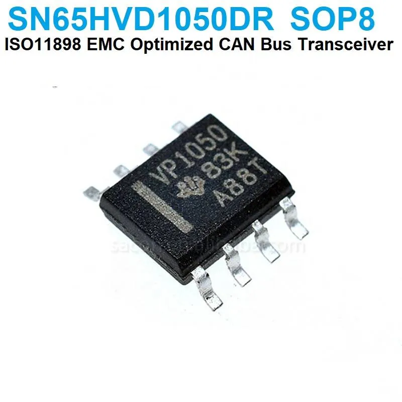 SN65HVD1050DR مُرسِل ومُستقبِل CAN عالي السرعة 5 فولت بغلاف SOP-8