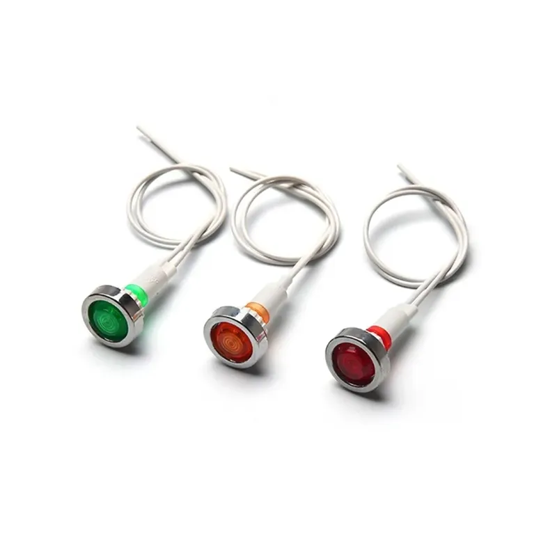 220VAC Panel Indicator Lamp 20 mm with Wire (Red, Orange, Green)