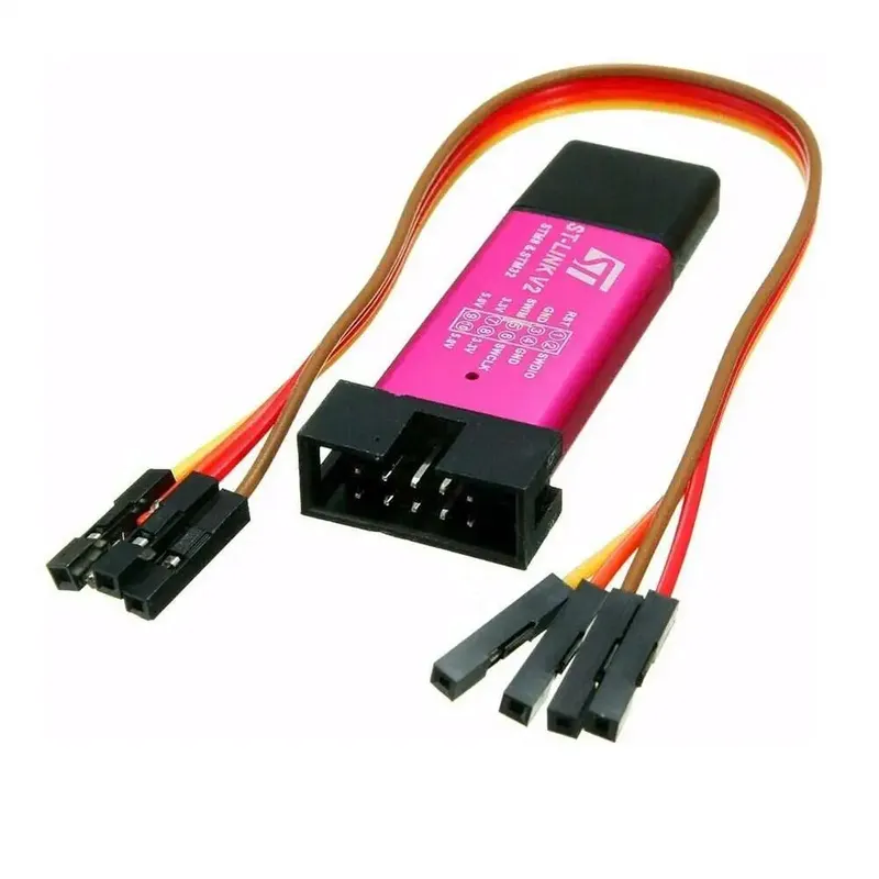 مبرمج ومصحح ST-LINK V2 لمتحكمات STM32 وSTM8