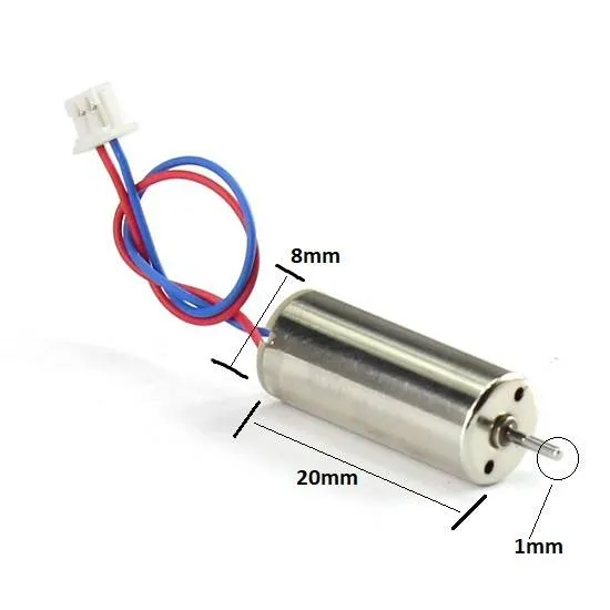 8520 Hollow Cup DC Motor 3.7V 48000RPM 1.2mm Shaft