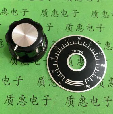 Bakelite Potentiometer Dial Knob with Scale, 27 mm
