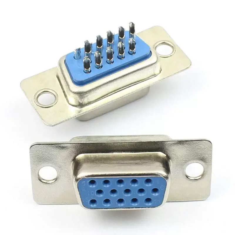 DB15 D-Sub Female Solder Connector, 15 Pin, 3 Rows
