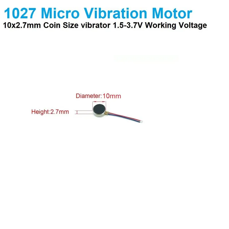 1027 DC Micro Vibration Motor 3.7V 10mm