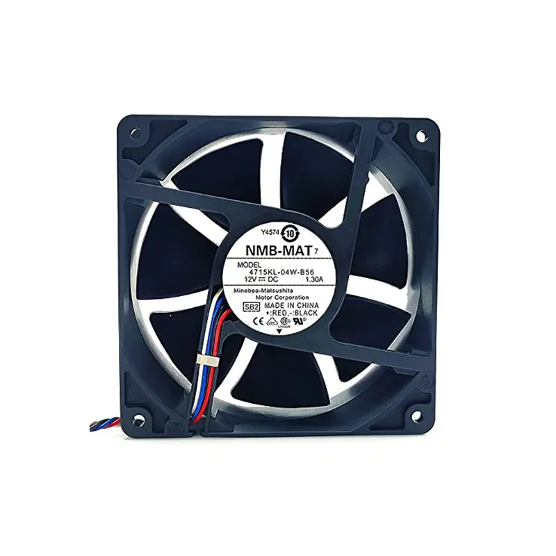 مروحة NMB 4715KL-04W-B56 تيار مستمر 12V 1.3A ‏120×120×38mm
