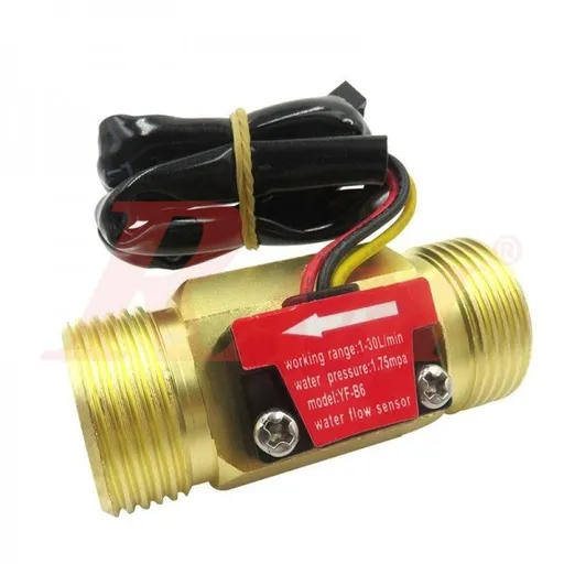 YF-B6 G3/4 Water Flow Sensor, Hall Effect, 1-30 L/min, Copper