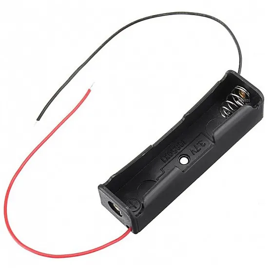 18650 Battery Holder with Wires – Single Cell Case