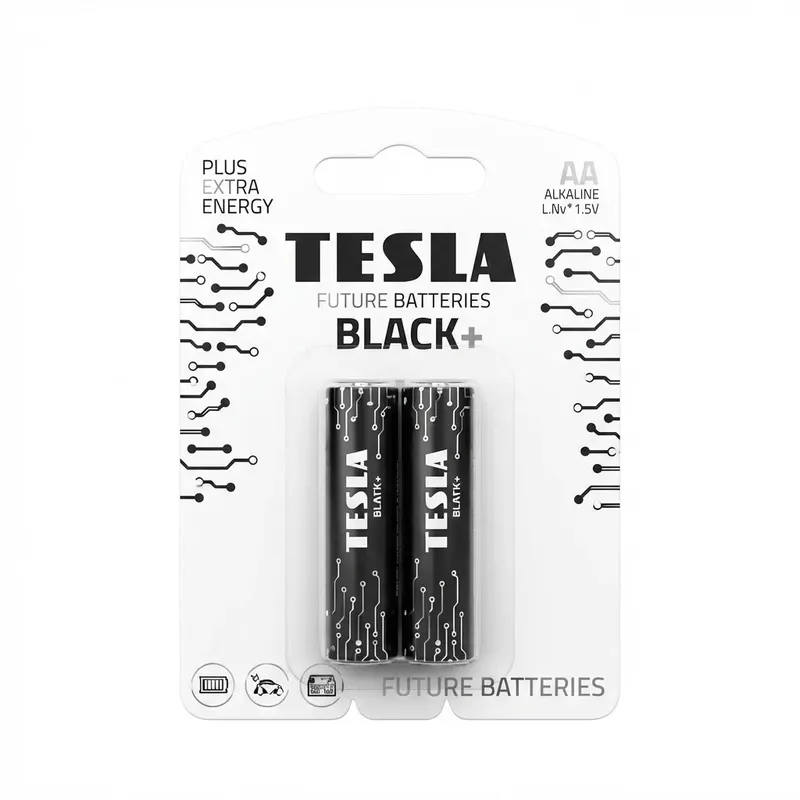 بطاريات TESLA Black+ Extra Energy AA قلوية (LR6) عبوة 2 قطعة