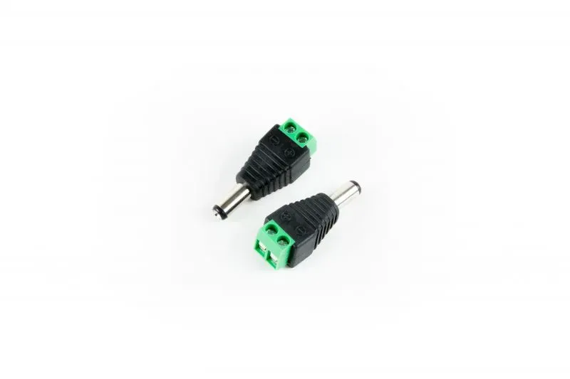 OSEPP LS-00014 Male DC Barrel Jack Screw-Terminal Adapter 5.5×2.1mm (2 pcs)