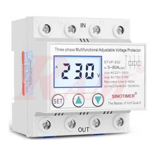 STVP932 3-Phase 80A Industrial Voltage and Current Protector