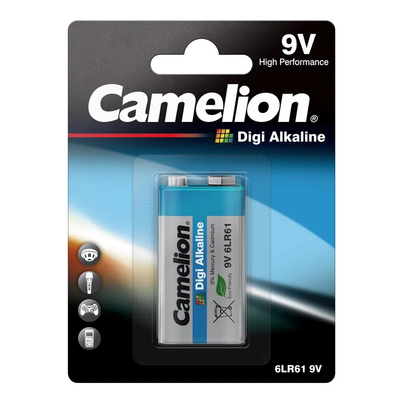 بطارية Camelion 9 فولت قلوية 6LR61 سعة 700 ملي أمبير ساعة BP1