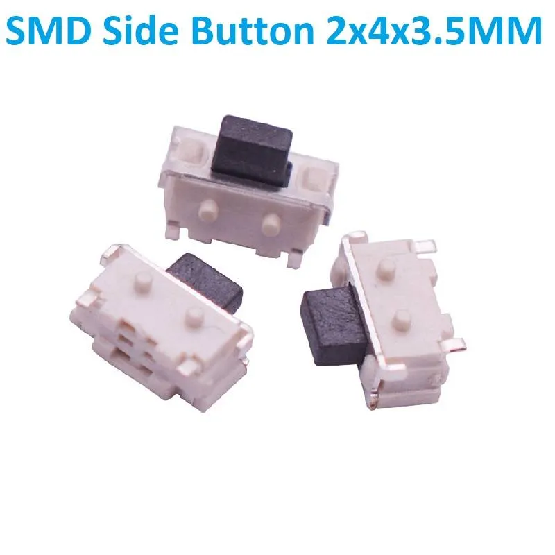 SMD Rectangular Tactile Push Button SPST, 2x4x3.5 mm