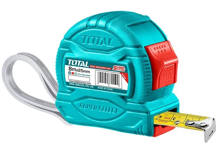متر شريط ستيل TOTAL TMT34825 طول 8 متر عرض 25 مم