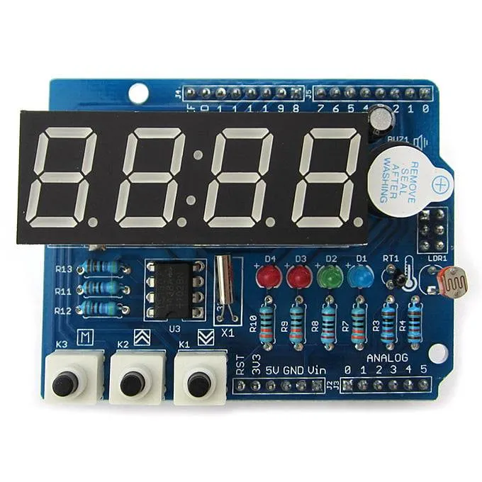 Arduino RTC Clock & 7-Segment Display Shield